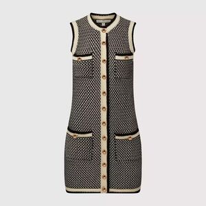 Rachel Parcell Black and Cream Sleeveless Dress